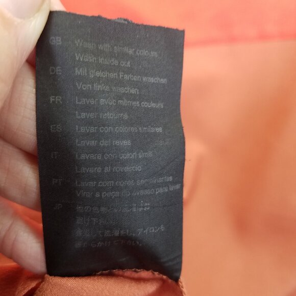 Maison Scotch Shift Dress Women Small Red Colorblock Puff Sleeve Chiffon A-line - Picture 13 of 16